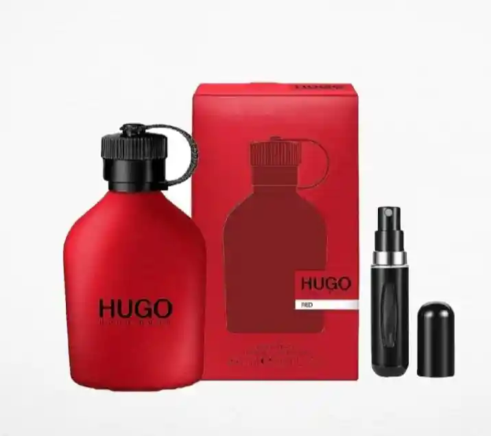 Hugo Boss Red 1.1 + Perfumero | Fragancia Para Caballero Ambarada Especiada Dulce