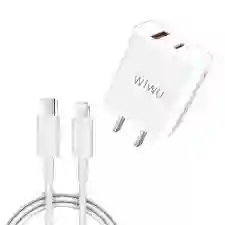 Cargador 20w Tipo C - Lightning Carga Rápida Iphone Wiwu