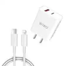 Cargador 20w Tipo C - Lightning Carga Rápida Iphone Wiwu