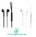 Manos Libres Cable Plano Con Control De Volumen Conexión 3.5mm Blanco