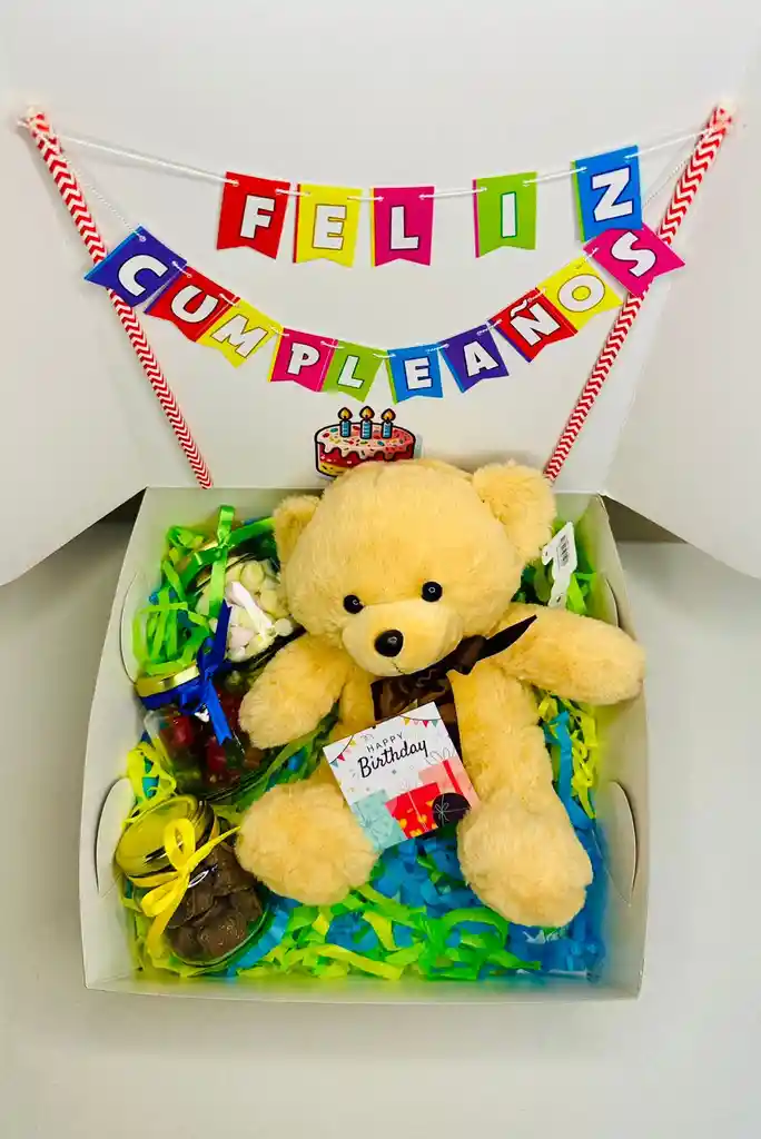 Regalo Detalle Sorpresa De Cumpleaños Oso Peluche