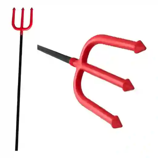 Tridente De Diablo Rojo Plástico Accesorio Disfraz Halloween