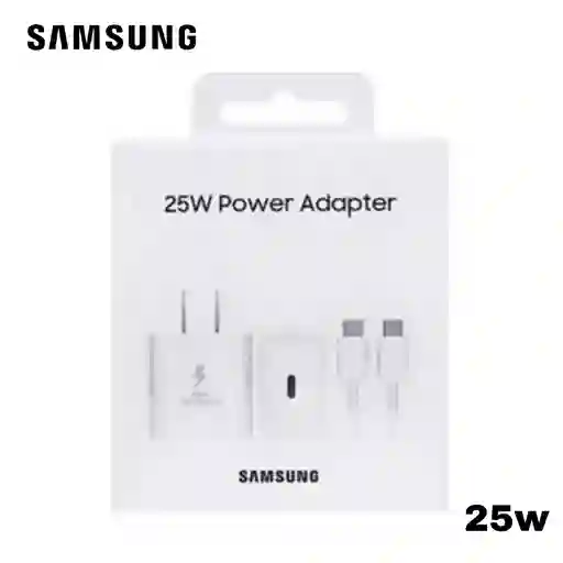Cargador 25w Original Samsung Blanco