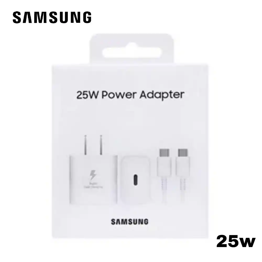 Cargador 25w Original Samsung Blanco