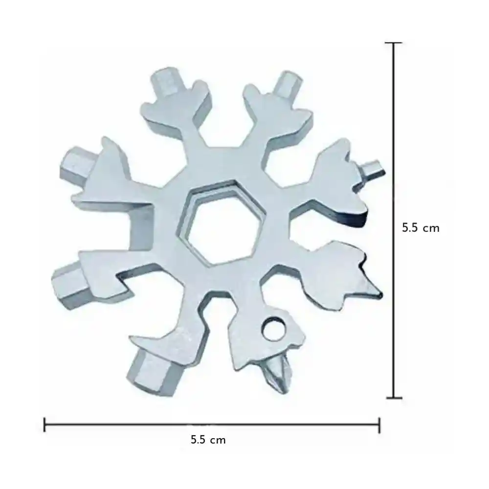 Llavero Multi Herramienta 18 En 1 De Acero Inoxidable Copo Nieve