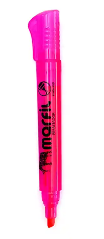 Resaltador Grueso Marfil Fucsia Neon