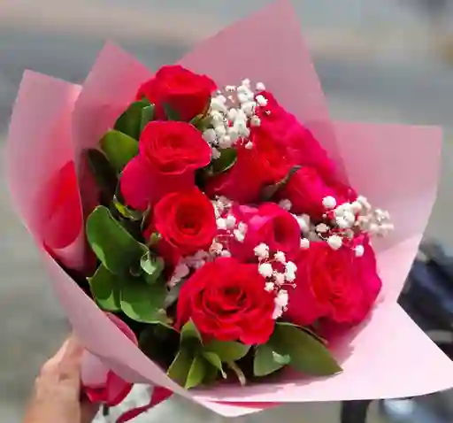 Bouquet 12 Rosas Rojas