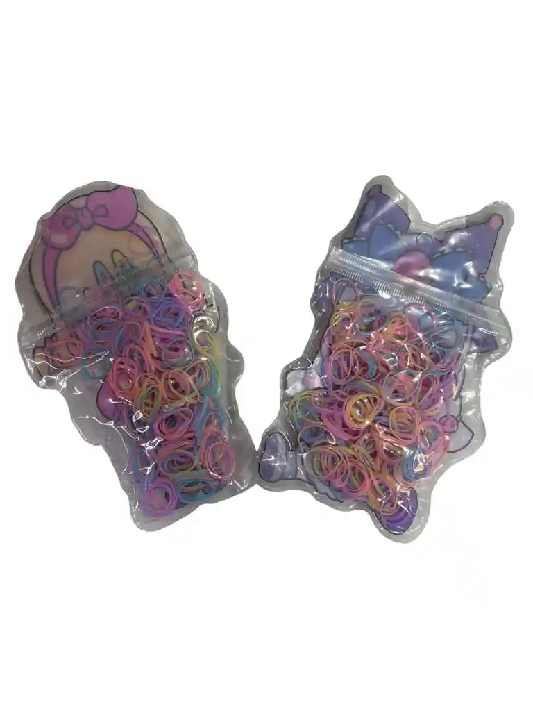 Cauchos Para El Cabello Resistentes Colores Surtidos Empaque Diseño Muñeca