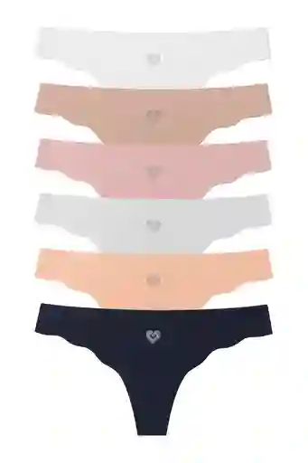 Dos Pantys Hilo En Seda Fria Sin Costuras Talla S/ M