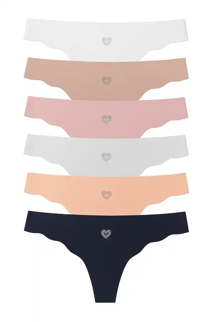 Dos Pantys Hilo En Seda Fria Sin Costuras Talla S/ M