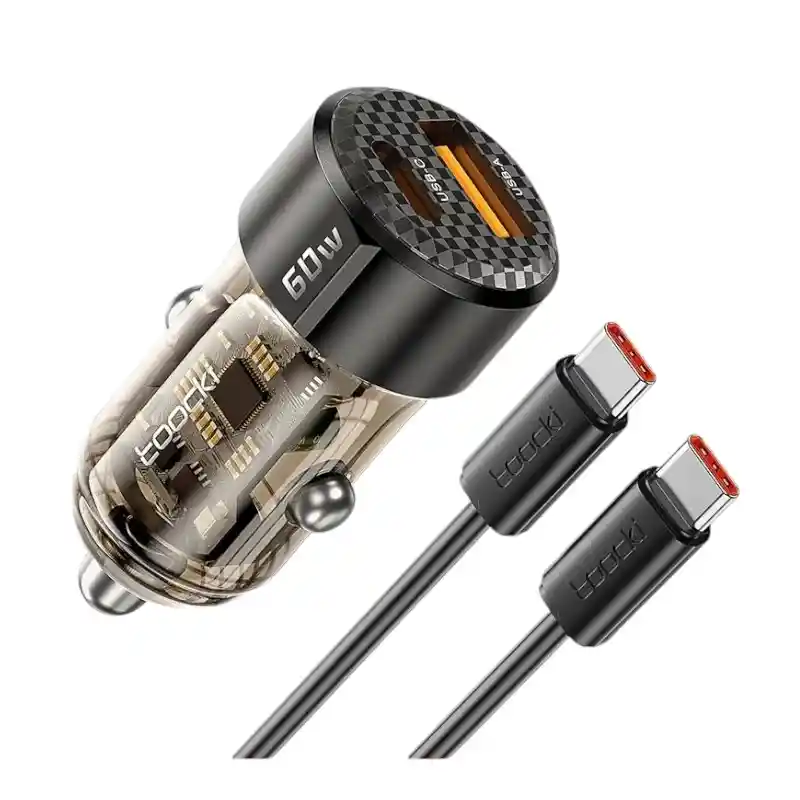 Cargador Para Auto Toocki 60w Qc3.0 Pd Tipo C