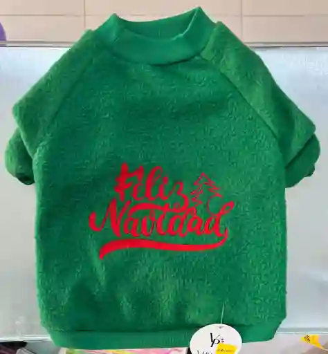 Buzo Para Perro Navidad Color Verde Talla M