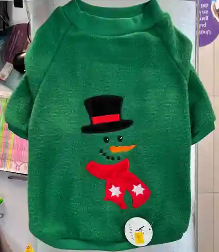 Buzo Para Perro Navidad Color Verde Talla Xl