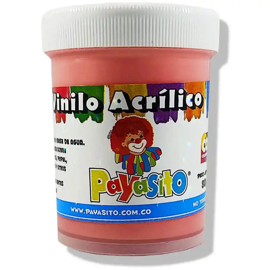 Pintura Vinilo Acrilico Payasito 80 Gm Color Rosado