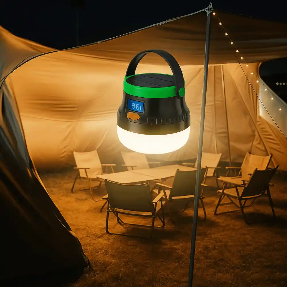 Lámpara Solar Exterior Led Bombillo 50w Portátil Recargable