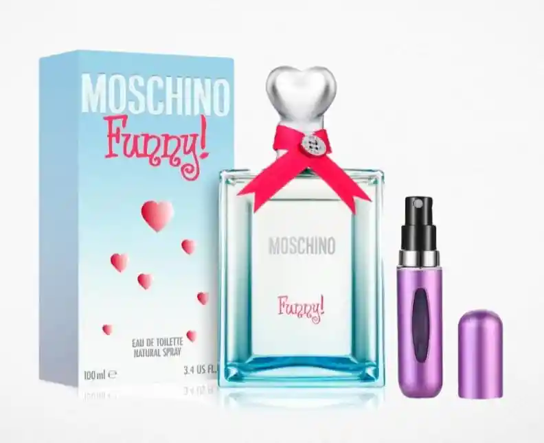 Funny Moschino 1.1 + Perfumero | Fragancia Para Dama Ambarada Cítrica Fresca