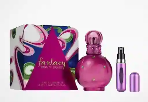 Fantasy 1.1 + Perfumero | Fragancia Para Dama Dulce Frutal Con Fondo Floral