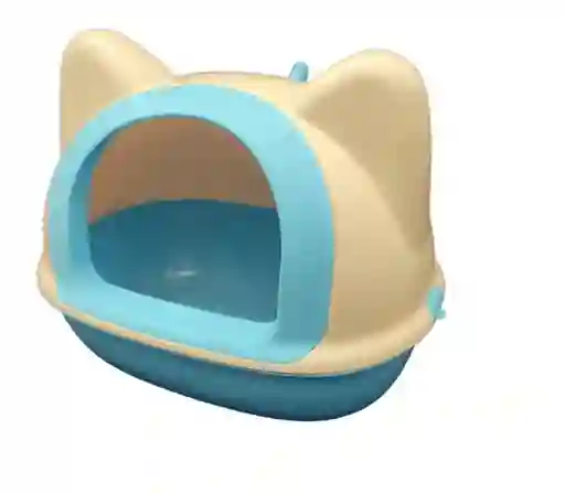 Arenera Cubierta Carita Gato Grande Cm-aot-153 Azul O Rosada