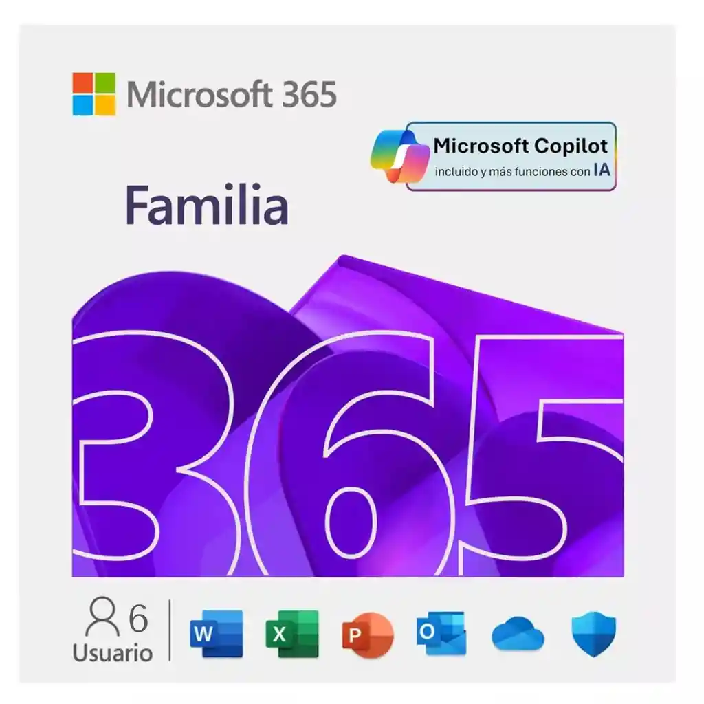 Microsoft Office 365 Familia 6 Usuarios 15 Meses