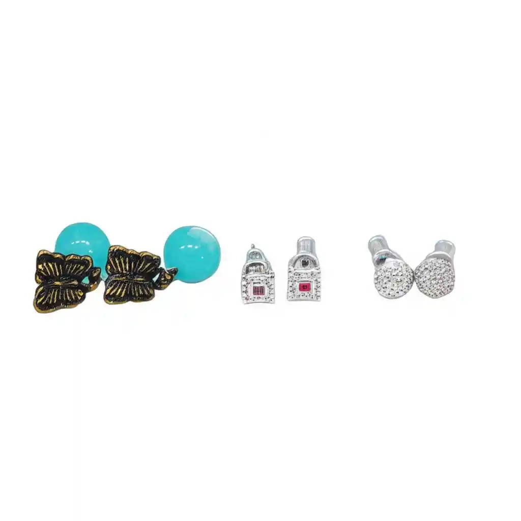 Aretes Fantasy Doce Brillos Set Love Garden Multicolor X12 - B1 21-0070730