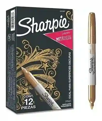 Marcador Sharpie Color Dorado