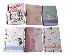 Cuaderno Agenda Argollado 7 Materias Mujer Motivos Surtidos A Escoger