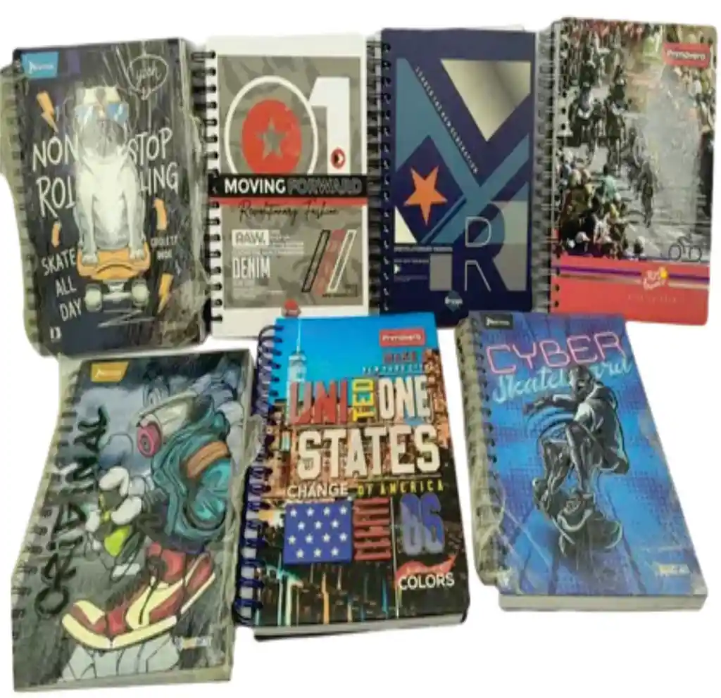 Cuaderno Agenda Argollado 7 Materias Hombre Motivos Surtidos A Escoger