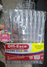 Esfero Color Gel (plateado)