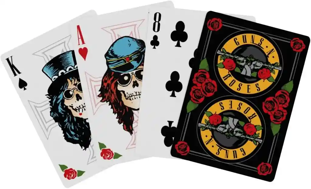 Juego De Póker Coleccionable Edición Guns N Roses Adultos