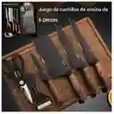 Set De Cuchillos Profesional 6pz Acero Inoxidable + 1 Afilador