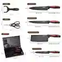 Set De Cuchillos Profesional 6pz Acero Inoxidable + 1 Afilador