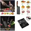 Set De Cuchillos Profesional 6pz Acero Inoxidable + 1 Afilador