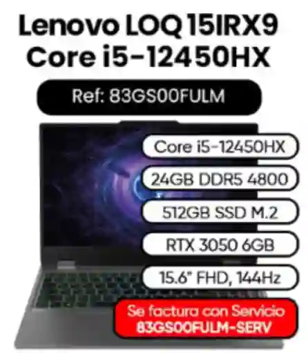 Portatil Gamers Lenovo Loq15irx9