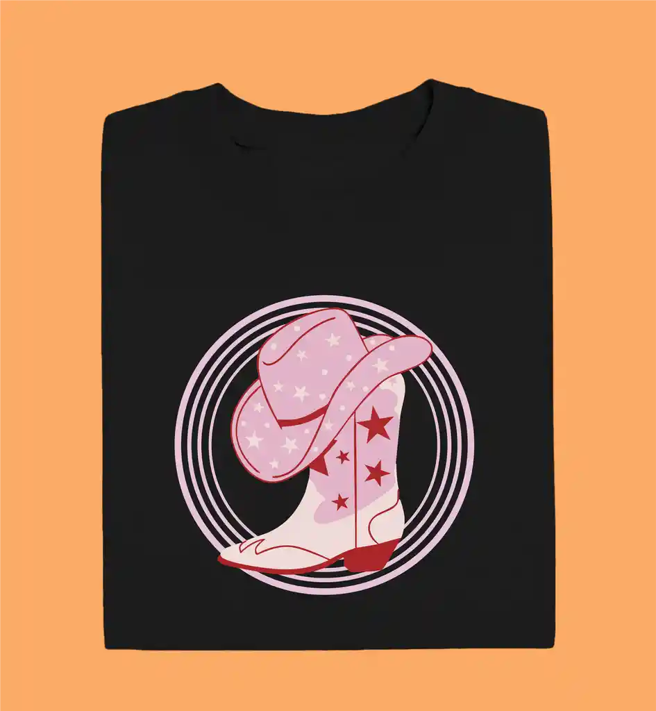 Camiseta Cowgirl Negra
