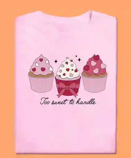 Camiseta Cupcake Palo De Rosa