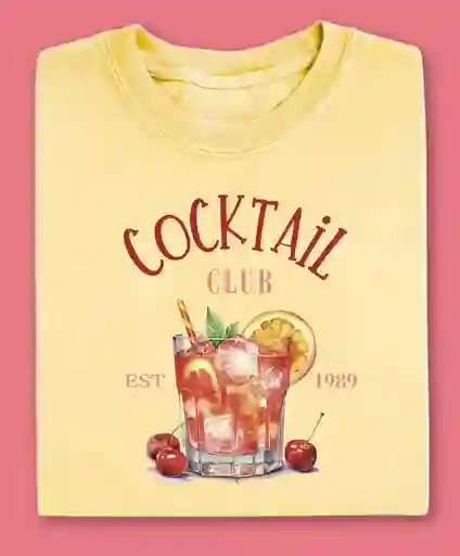 Camiseta Cocktail Amarilla
