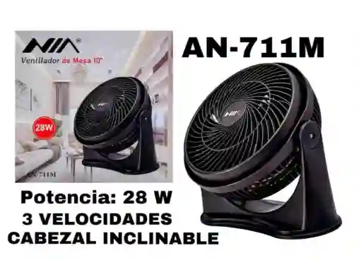 Ventilador Nia 10″ (28 W) — Frescura Compacta, Poder Liberado