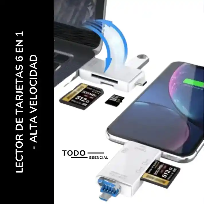 Lector De Tarjetas Usb Para Usb/tipo C/ Micro Usb