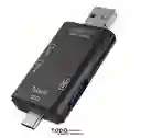 Lector De Tarjetas Usb Para Usb/tipo C/ Micro Usb