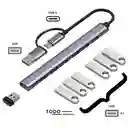 Multipuerto Usb De 7 Puertos Con Conexión Usb Y Tipo C