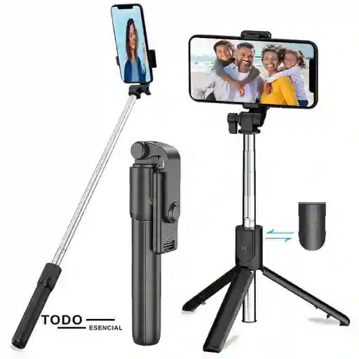 Trípode Palo Selfie Stick Con Bluetooth Control Remoto 