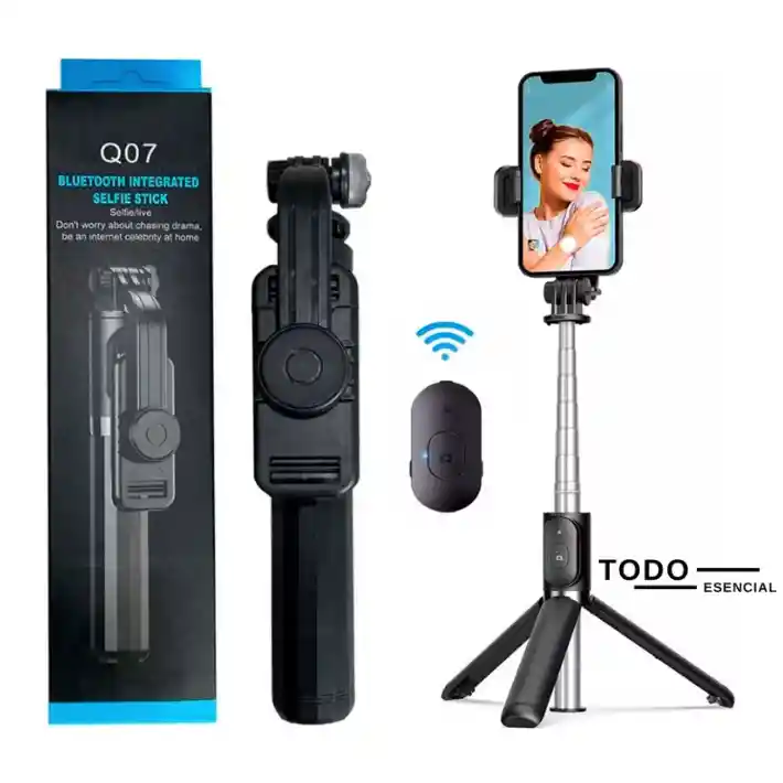 Trípode Palo Selfie Stick Con Bluetooth Control Remoto 