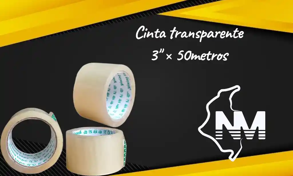 Cinta Transparente 3" × 50metros