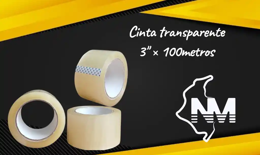 Cinta Transparente 3" × 100metros