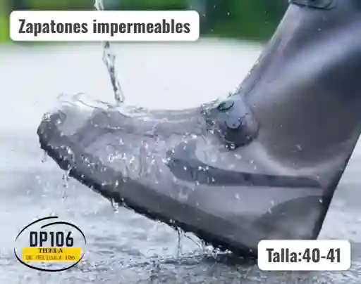 Protector De Lluvia Para Zapatos Talla 40-41 Zapatones Impermeables