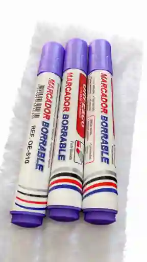Marcador Borrable Punta Gruesa Color Morado Marca Offiesco