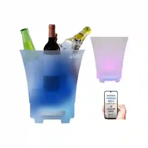 Parlante Bafle Portatil Hielera Cubeta Luces Bluetooth Usb