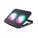 Base Soporte Refrigerante Portatil 2 Fans Gamer Rgb Jyr 020