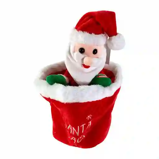 Muneco Santini Santa Movimiento 23x18cm Poliester