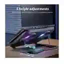 Base Soporte Refrigerante Portatil Rgb Jyr022 Placa De Cobre